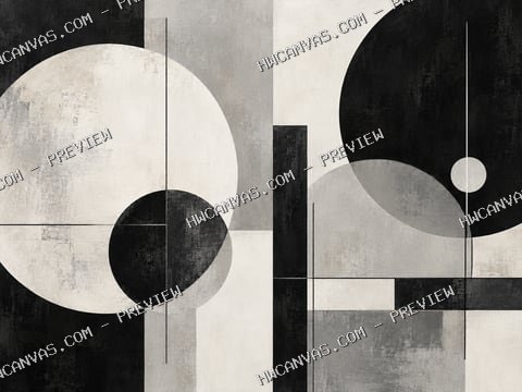Quiet Geometry mounted canvas preview