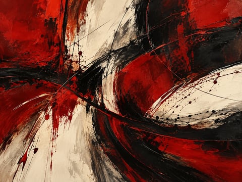 Crimson Rhythm mounted canvas preview