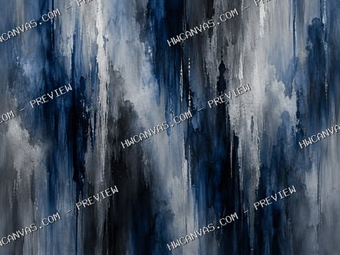 Indigo Rain mounted canvas preview
