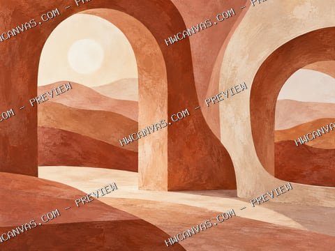 Sunlit Clay mounted canvas preview