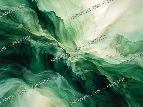Emerald Drift mounted canvas preview