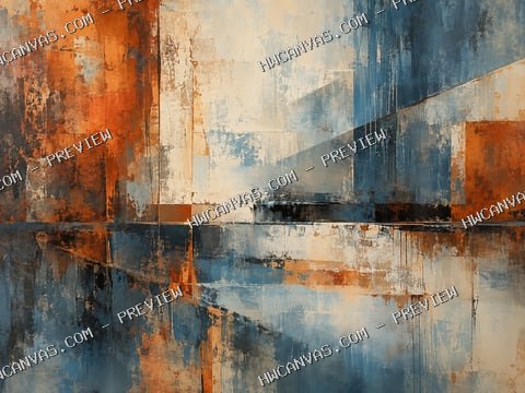 Rust & Rain mounted canvas preview