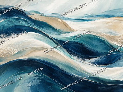 Coastal Lines mounted canvas preview