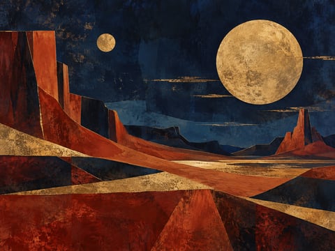 Desert Night mounted canvas preview