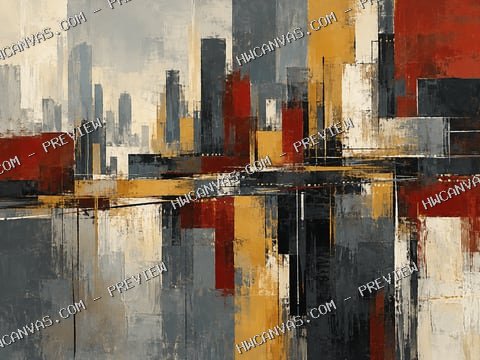 City Rhythm mounted canvas preview