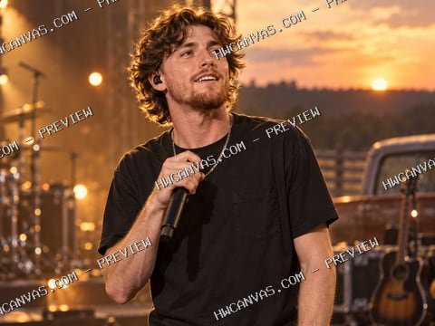 Bailey Zimmerman · Backroad Anthem mounted canvas preview