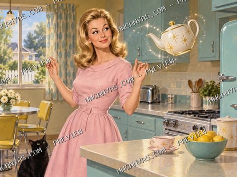 Bewitched · A Little Kitchen Magic mounted canvas preview