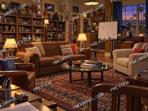 The Big Bang Theory · Apartment 4A mounted canvas preview