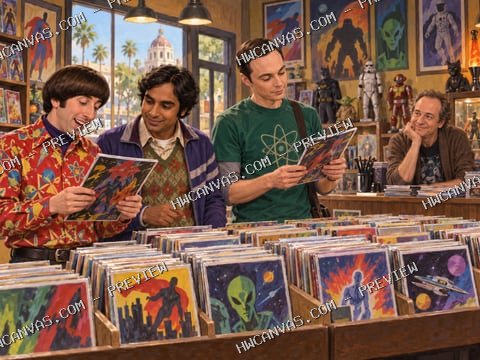 The Big Bang Theory · Comic Book Saturday mounted canvas preview