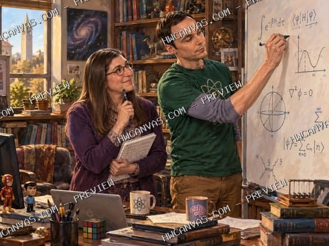 The Big Bang Theory · Working It Out mounted canvas preview