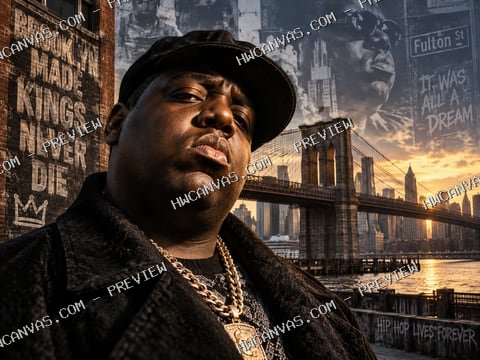 The Notorious B.I.G. · Brooklyn Portrait mounted canvas preview