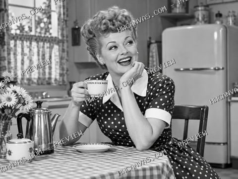 I Love Lucy · Coffee Break mounted canvas preview