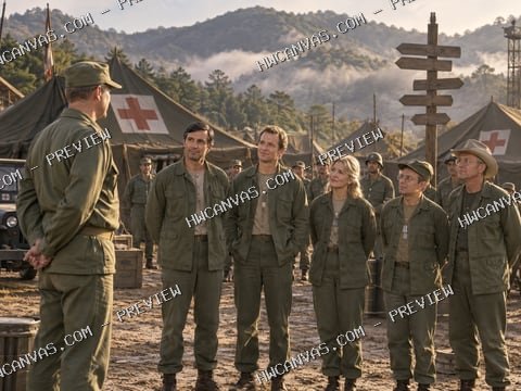 M*A*S*H · Morning Roll Call mounted canvas preview