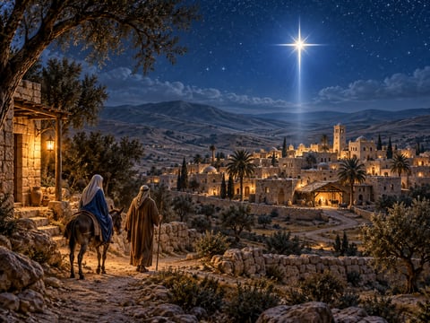 Star over Bethlehem mounted canvas preview