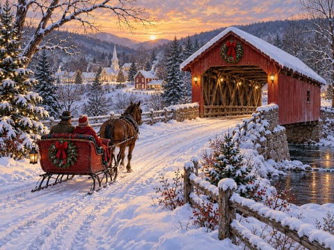 Winter Crossing mounted canvas preview