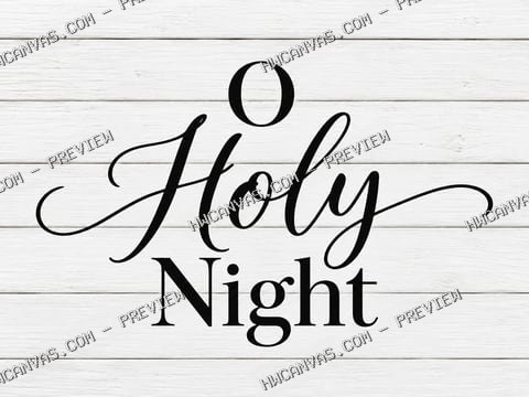 O Holy Night mounted canvas preview