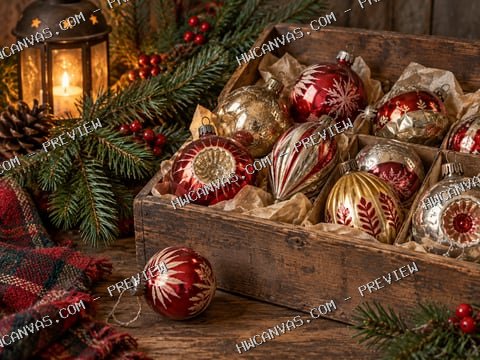 Treasured Ornaments mounted canvas preview