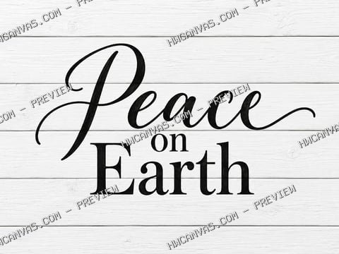 Peace on Earth mounted canvas preview