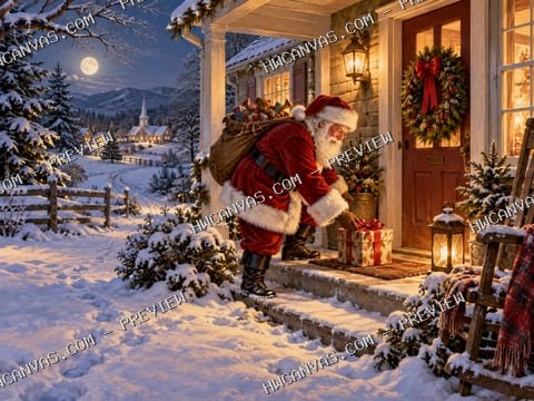 A Christmas Eve Welcome mounted canvas preview