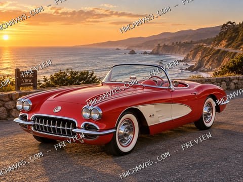 Little Red Corvette mounted canvas preview