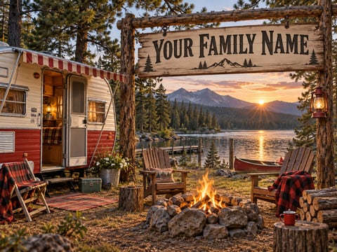 Family Camp mounted canvas preview