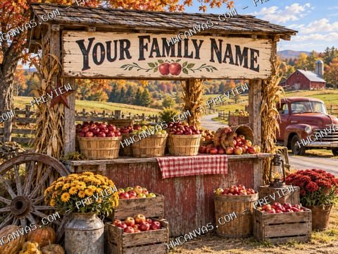 Family Farm Stand mounted canvas preview