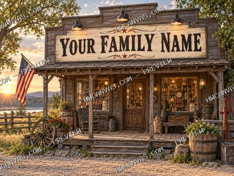 Family General Store mounted canvas preview