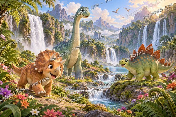 Dinosaur Valley · Little Explorers mounted canvas preview