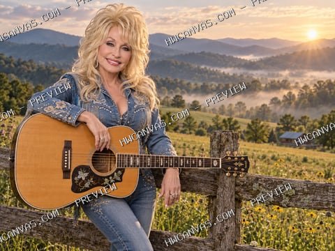 Dolly Parton · Bluegrass Morning mounted canvas preview