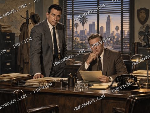 Dragnet · Just the Facts mounted canvas preview