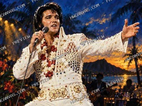 Elvis · Aloha Evening mounted canvas preview