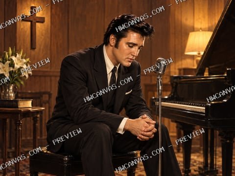 Elvis · Gospel Hour mounted canvas preview