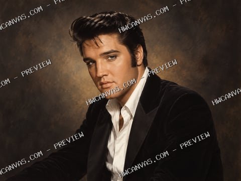 Elvis · The King mounted canvas preview