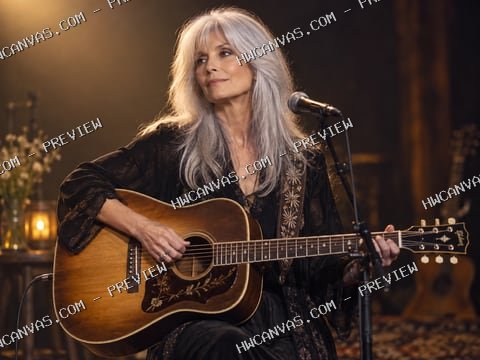 Emmylou Harris · Silver Strings mounted canvas preview