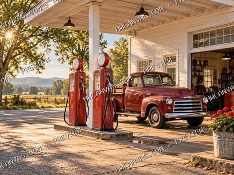 Fill ’Er Up mounted canvas preview