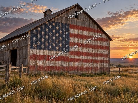 Stars & Stripes mounted canvas preview
