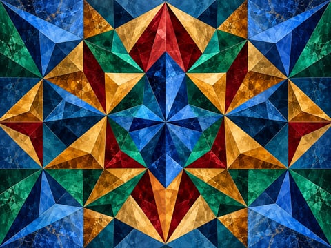 Prism Grid mounted canvas preview