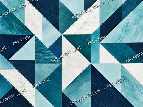 Coastal Mosaic mounted canvas preview
