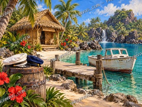 Gilligan’s Island · Castaway Cove mounted canvas preview