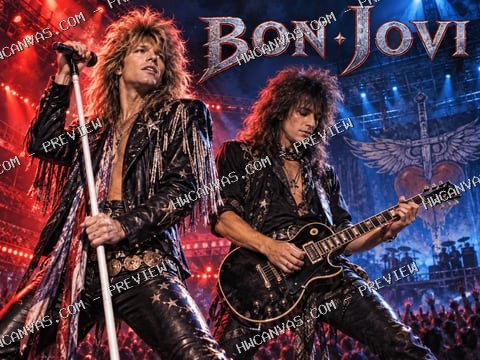 Bon Jovi · Arena Nights mounted canvas preview