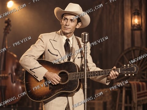 Hank Williams · Honky-Tonk Heart mounted canvas preview