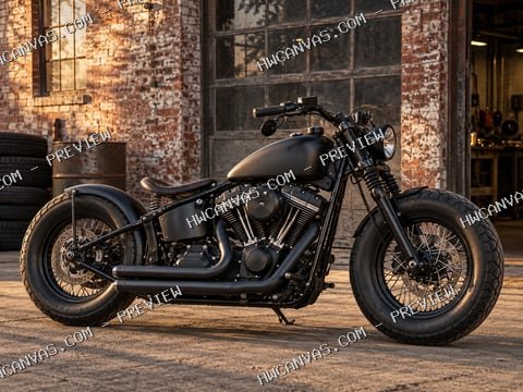 Blacktop Bobber mounted canvas preview