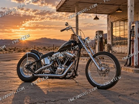 Chrome & Thunder mounted canvas preview