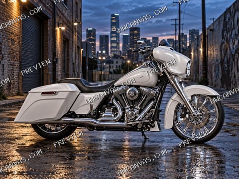 White Lightning mounted canvas preview