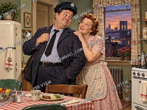 The Honeymooners · Brooklyn Evening mounted canvas preview