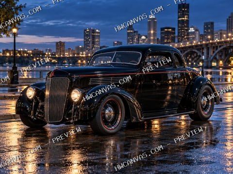 Midnight Coupe mounted canvas preview