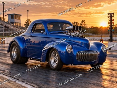 Blue Lightning mounted canvas preview