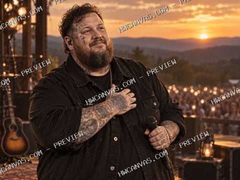 Jelly Roll · Redemption Road mounted canvas preview