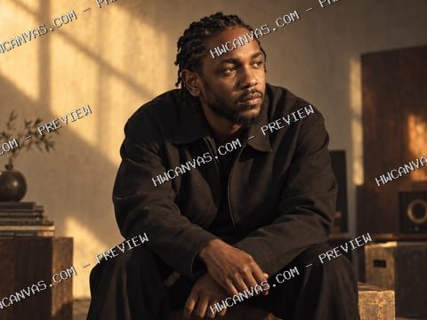 Kendrick Lamar · Quiet Power mounted canvas preview