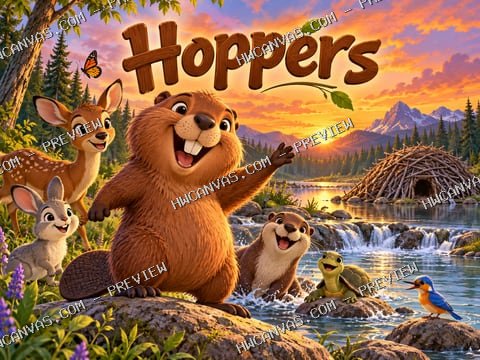 Hoppers · Wild at Heart mounted canvas preview